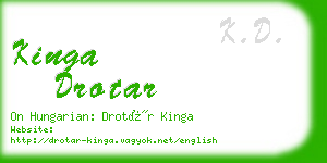 kinga drotar business card